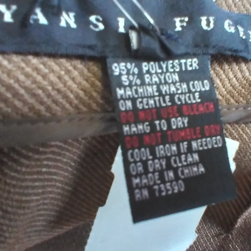 YANSI FUGEL Trousers Pants16 US / 46 EUR New w/tag $210 Coffee Brown Poly Rayon - Picture 12 of 12